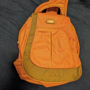 TUMI tech base basecamp transit sling crossbody backpack orange